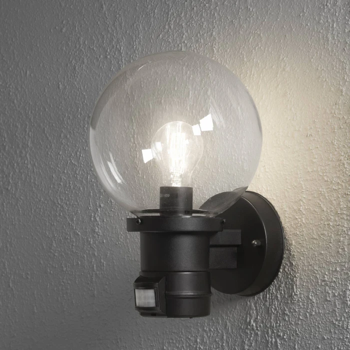 Konstsmide Nemi 20cm Sensor Wandleuchte schwarz