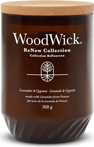 WoodWick ReNew Collection Lavender & Cypress Duftkerze, 368g