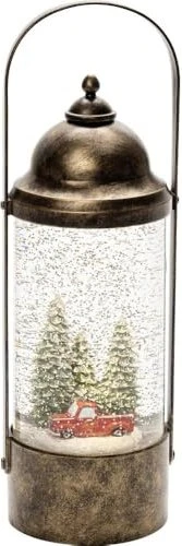 Konstsmide Motiv Laterne Weihnachtsbäume 29cm gold LED 1x warmweiß