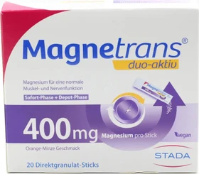 Stada Magnetrans duo-aktiv 400mg Direktgranulat Sticks, 20 Stück