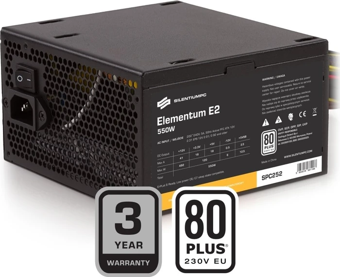 Endorfy SilentiumPC Elementum E2 550W, ATX 2.31