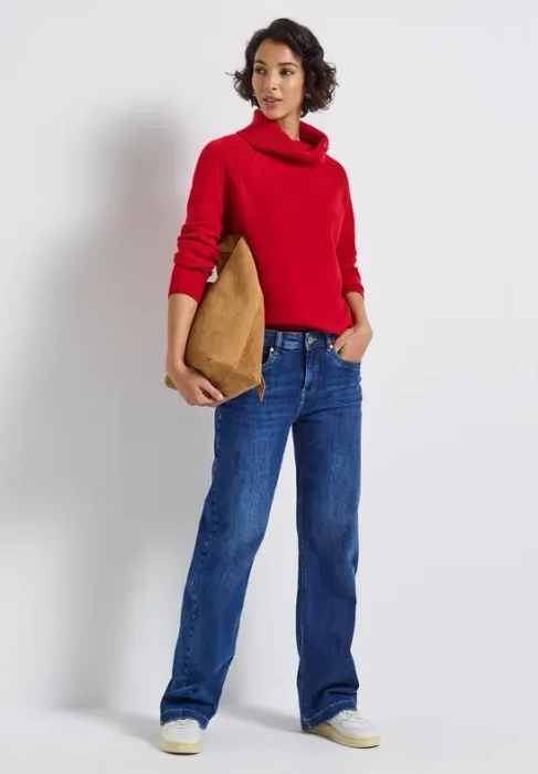 Street One Stehkragen Pullover racing red (Damen)
