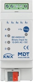 MDT Binäreingang BE 4-fach, 2TE REG, Eingänge 24V