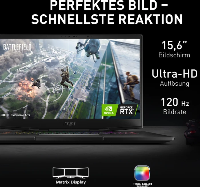 MSI Stealth GS77 12UHS-063, Core Black, Core i9-12900H, 64GB RAM, 2TB SSD, GeForce RTX 3080 Ti, DE