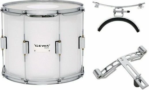 Gewa Marschtrommel/Tenortrommel 14x12" weiß foliert