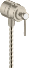 Hansgrohe Axor Montreux Wandanschluss Stop mit Rückflussverhinderer, Absperrventil und Hebelgriff brushed nickel