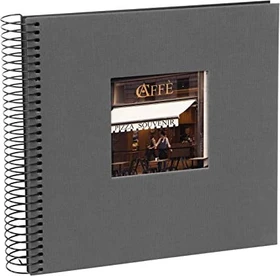 Goldbuch Spiralalbum Bella Vista 20x20 schwarze Seiten grau