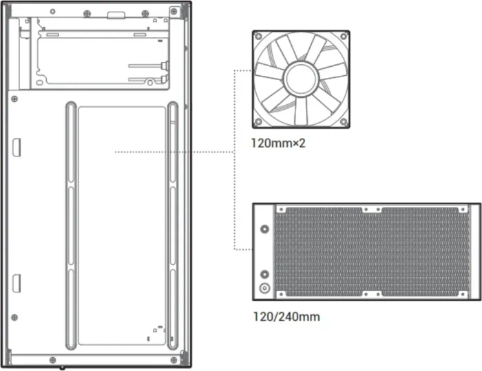 DeepCool CH160 Plus WH, weiß, Glasfenster