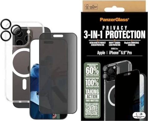 PanzerGlass Hoops Camera Lens Protector für Apple iPhone 16 Pro/16 Pro Max schwarz