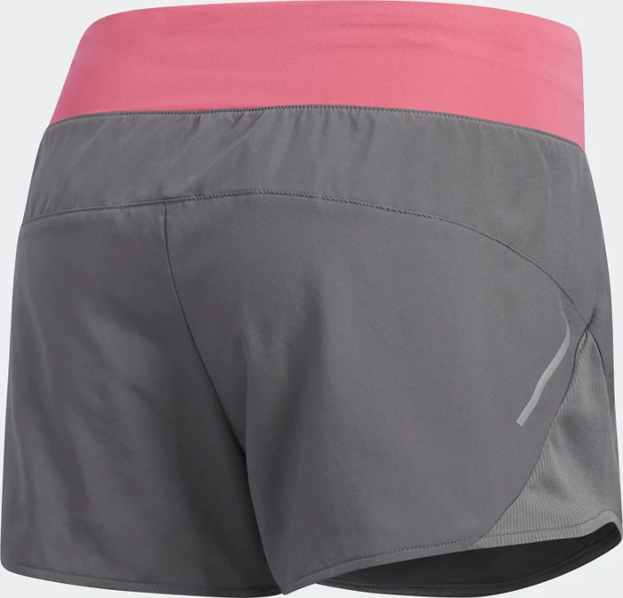 adidas Run It Shorts Laufhose kurz grey four/real pink (Damen)