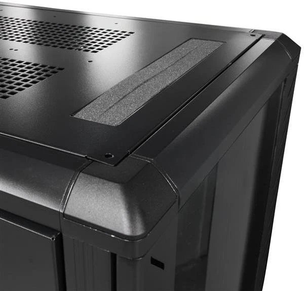 StarTech RK2536BKF Serverschrank 25HE, mit Rollen, Sicherheitsglastür, schwarz, 1000mm tief