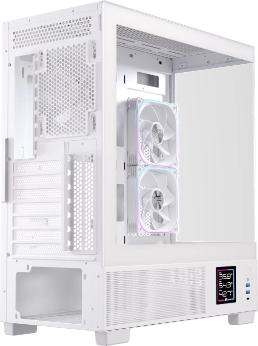 Einarex Prisma S501D RGB White, weiß, Glasfenster