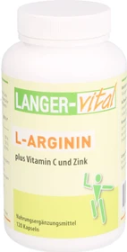 Langer-vital L-Arginin + Vitamin C und Zink Kapseln, 120 Stück