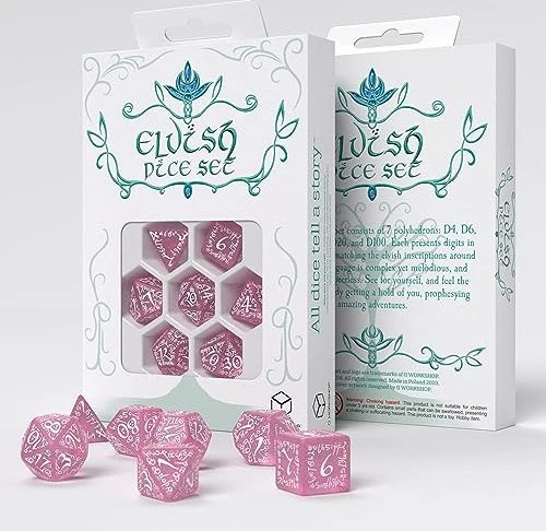 Q-Workshop Würfelset Elvish - pink & white