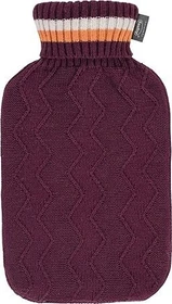 Fashy Wärmflasche mit Rollkragen-Strickbezug burgund