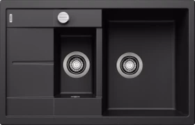 Blanco Metra 6 S Compact Einbau Becken reversibel mit Ablauffernbedienung schwarz