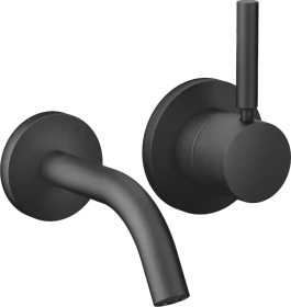 Dornbracht Meta Wand-Einhandbatterie ohne Ablaufgarnitur schwarz matt