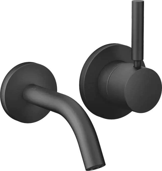 Dornbracht Meta Wand-Einhandbatterie ohne Ablaufgarnitur schwarz matt