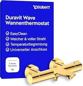 Duravit Wave Wannenthermostat Aufputz gold poliert