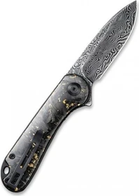 Civivi Elementum Flipper Taschenmesser shredded carbon fiber golden shred/damascus
