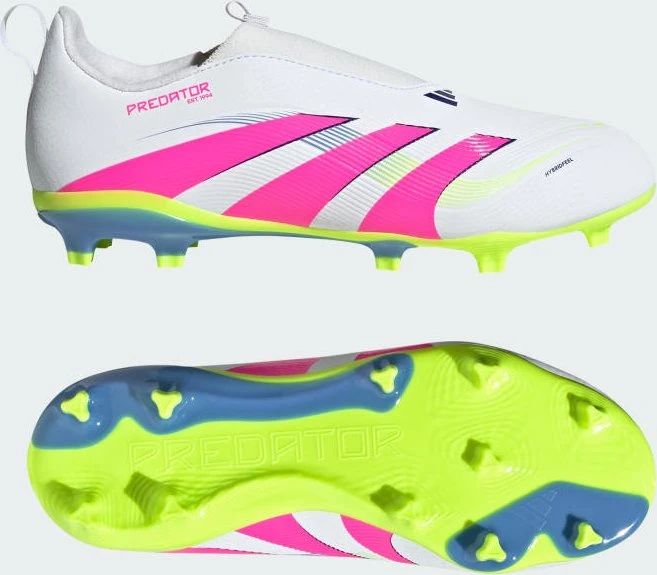 adidas Predator League Laceless FG cloud white/lucid pink/lucid lemon (Junior)