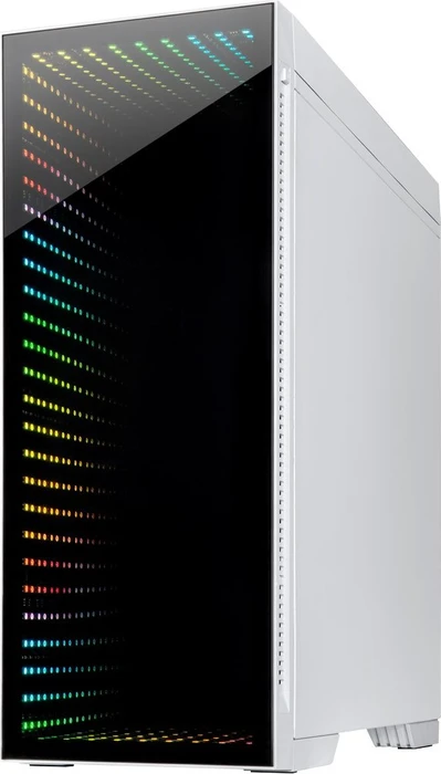 Inter-Tech X-908 Infini2, weiß, Glasfenster
