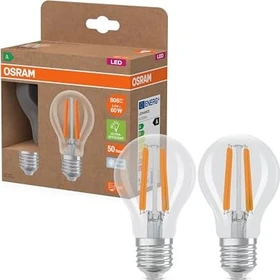 Osram LED SUPERSTAR+ CLASSIC A FIL 60 EECA 3.8W/840 E27, 2 Stück