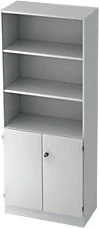 Hammerbacher Schrank 5OH V6770, Streifengriff, weiß/weiß, Aufbewahrungskombination