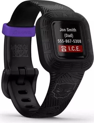 Garmin vivofit jr. 3 Marvel Black Panther Aktivitäts-Tracker schwarz