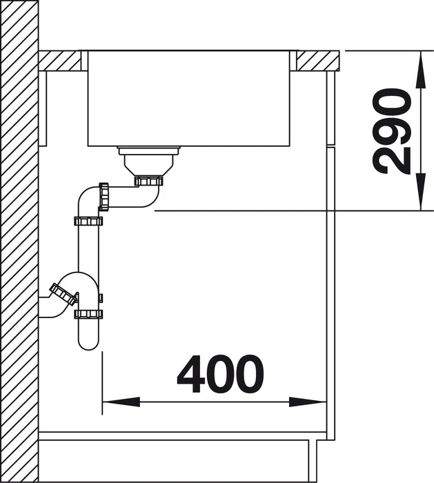 Blanco Andano 340-IF InFino Einbau Becken mittig mit Ablauffernbedienung edelstahl