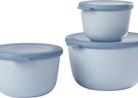 Mepal Multischüssel Cirqula rund hoch Aufbewahrungsbehälter-Set nordic blue, 3-tlg.