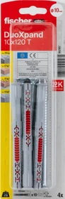 fischer DuoXpand 10x120 T Schrauben/Dübel-Sortiment, 4 Stück