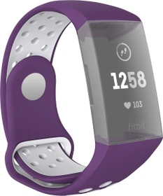 Hama Ersatzarmband Sport für Fitbit Charge 3/4 grau/violett