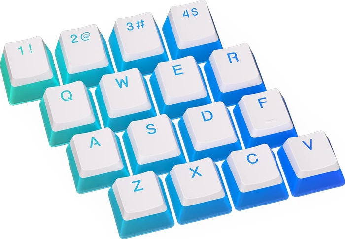Endorfy PBT Pudding Onyx White Keycaps, Kunststoff (PBT) Double-Shot, weiß/transparent, 124 Tasten, ANSI-US