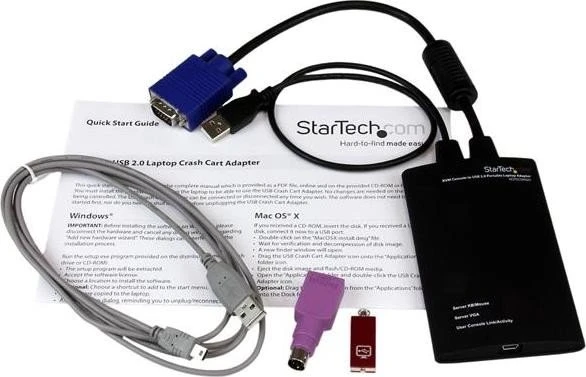 StarTech KVM Console to USB 2.0 Portable Laptop Crash Cart Adapter