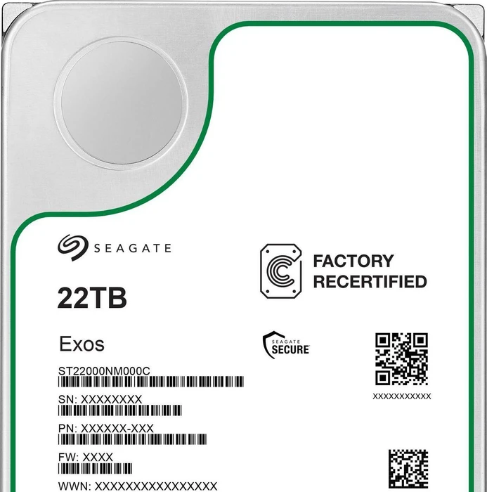 Seagate Exos 22TB, rezertifiziert, 24/7, 512e / 3.5" / SATA 6Gb/s