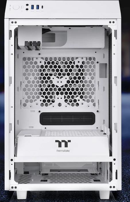 Thermaltake The Tower 100 Snow Edition, weiß, Glasfenster, Mini-ITX