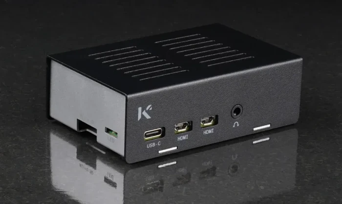 KKSB Gehäuse für Raspberry Pi 4, silber/schwarz