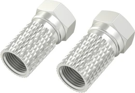 Hama F-Stecker, 5,5 mm, schraubbar, 2 Stück