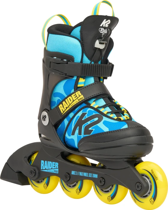 K2 Raider Pro Inline-Skate blau/gelb (Junior) (Modell 2024)