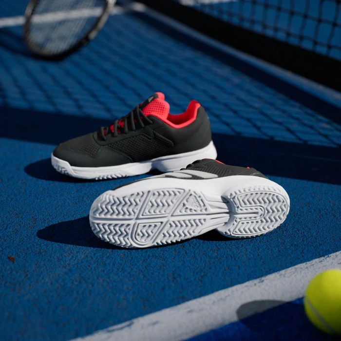 adidas Courtflash cloud white/silver metallic/core black (Junior)