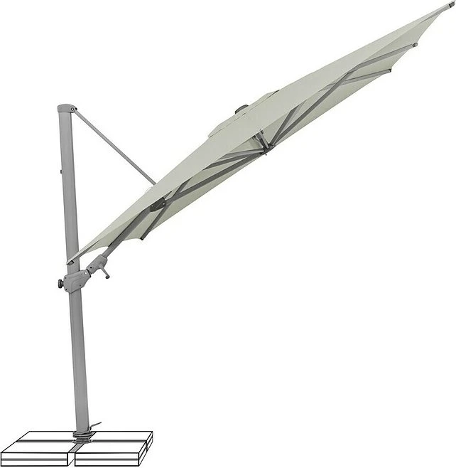 Suncomfort by Glatz Varioflex Sonnenschirm 013 300x270cm grau