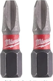 Milwaukee Shockwave Pozidriv Bit 1/4", PZ2x25mm, 2 Stück