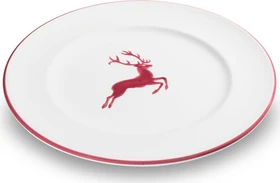 Gmundner Keramik Bordeauxroter Hirsch Speiseteller Gourmet 27cm