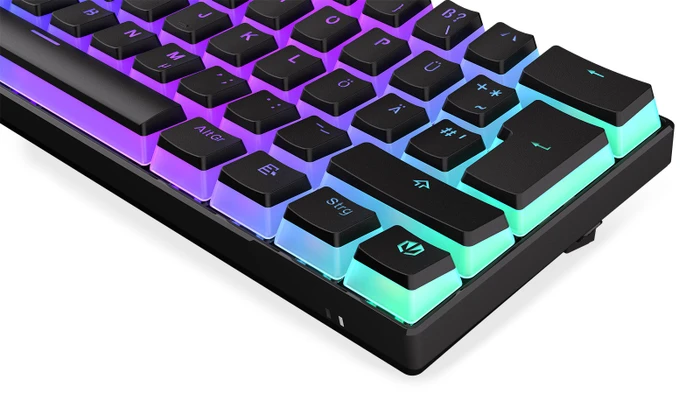 Endorfy Thock Compact Wireless Pudding, PBT, LEDs RGB, hot-swap, Kailh Box RED, USB/Bluetooth, DE