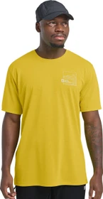 Jack Wolfskin Vonnan Graphic Funktionsshirt kurzarm peak trail chartreuse (Herren)
