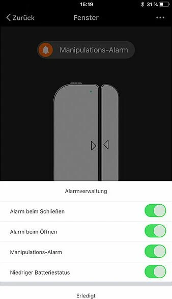 Luminea XMD-102.app Tür- und Fensteralarm, Schließ-/Öffnungssensor