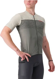 Castelli Unlimited Entrata Trikot kurzarm travertine gray/forest gray (Herren)
