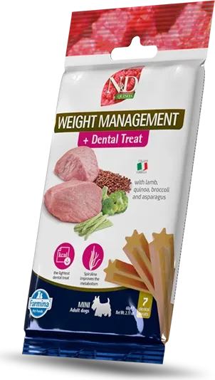 Farmina N&D Quinoa, Dental Treat Weight Management Mini, 60g