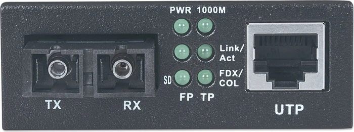 Intellinet Gigabit Media Converter, RJ-45, SC-Duplex SM 20km